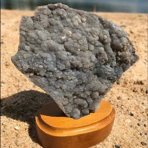 Grape Agate slice with custom stand!